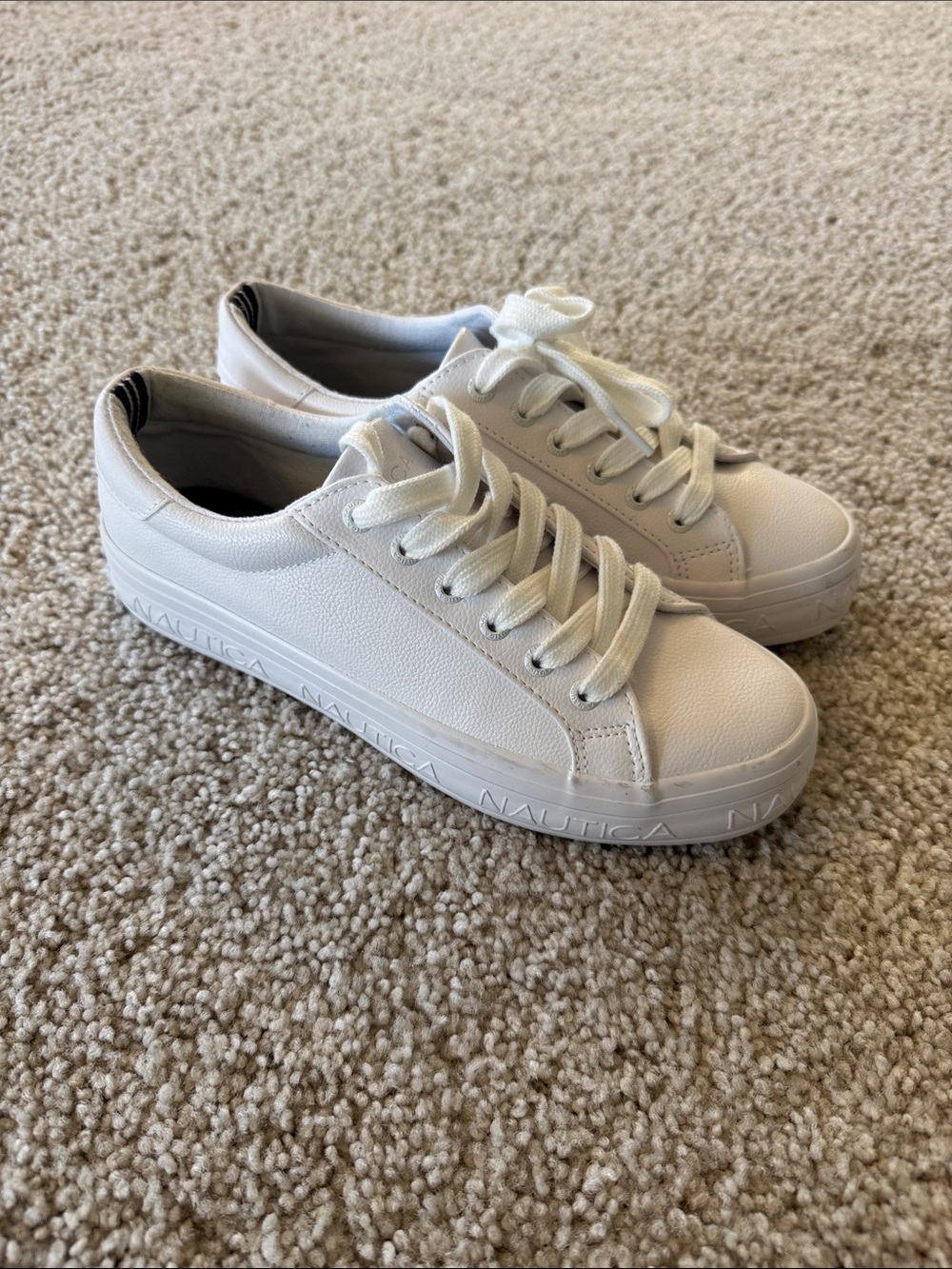 Nautica Women’s White Low-Top Lace-Up Sneakers